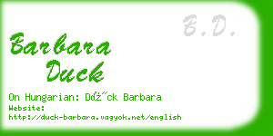 barbara duck business card